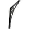 Ekena Millwork Crawley Wrought Iron Bracket, (Single center brace), Antiqued Silver 1 1/2"W x 12"D x 15"H BKTM01X12X15SCRASV - alternate 1
